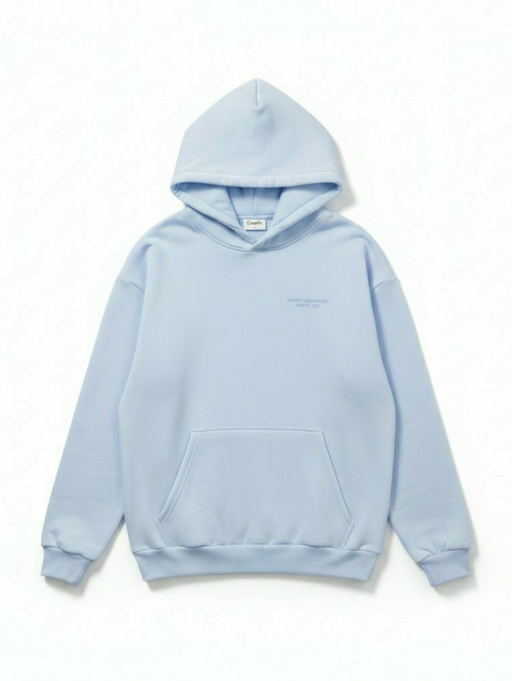 Cmfrt Pastel Edit Baby Blue Hoodie, Size M